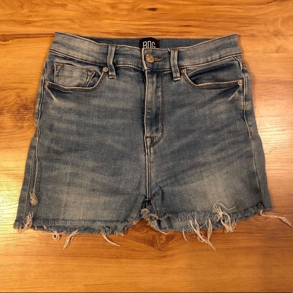 BDG HIGH-RISE BLUE SHORTS